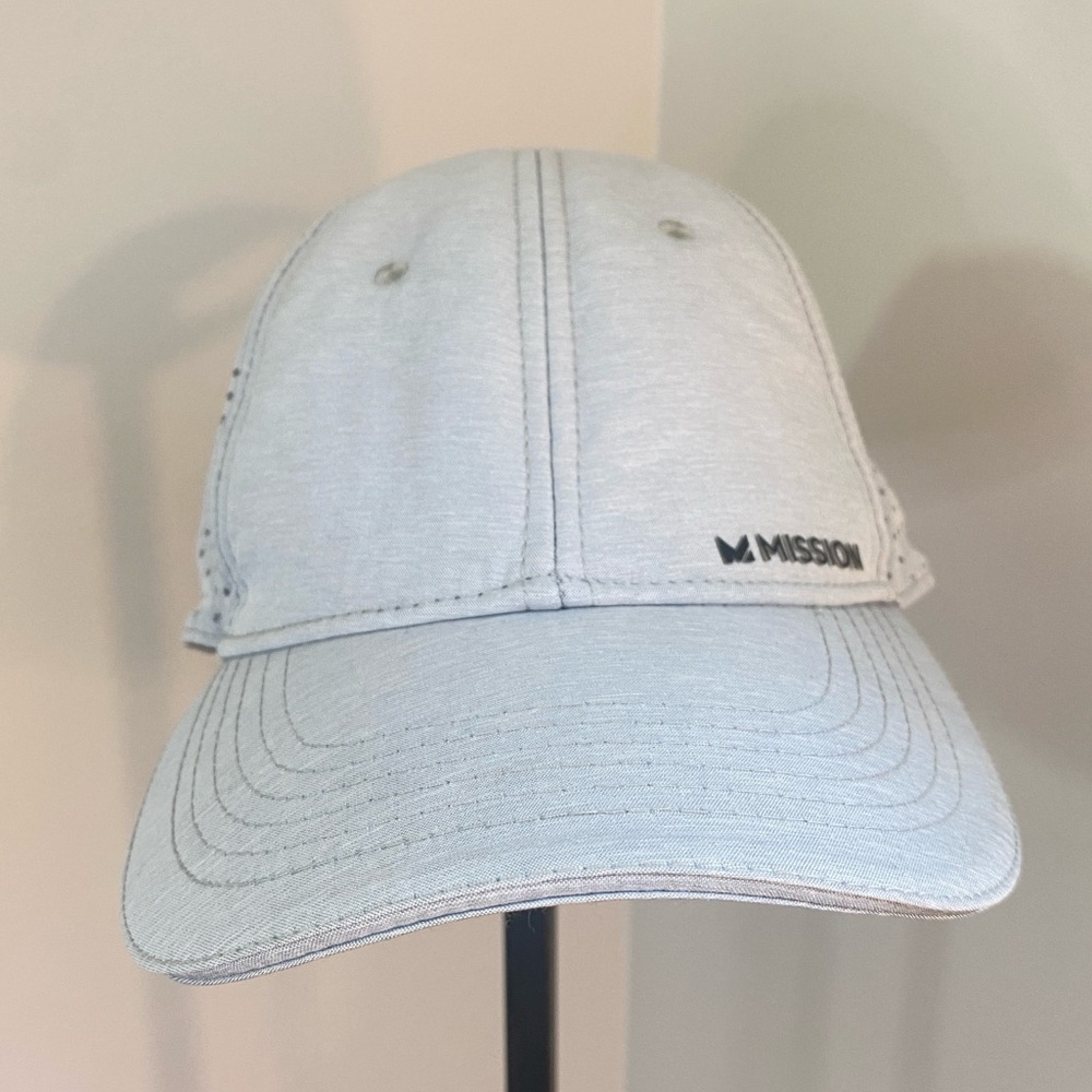 MISSION Cooling Vented Mesh Performance Hat Cap Alloy Heather Gray - Picture 9 of 17